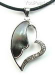 Tahitian black shell heart pendant buy bulk online