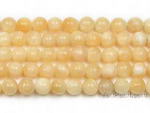 8mm round yellow shell bead strand wholesale