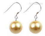 12mm gold round shell pearl 925 silver earrings online buy