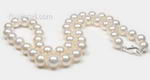 White glossy rainbow shell pearl necklace on sale, 8mm round