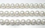 8mm round white shell pearl strand, beads craft supply onsale