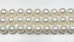 8mm round glossy rainbow white shell pearl strand wholesale