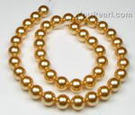 10mm round gold shell pearl buy bulk direct