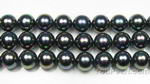 10mm round black glossy rainbow shell pearl on sale