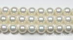 10mm round white glossy rainbow shell pearl strand craft supply