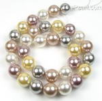 12mm multicolor round shell pearl manufacturer direct sale