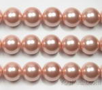 14mm round pink shell pearl whole sale