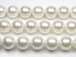 14mm round white shell pearl discounted sale