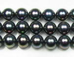 14mm round black glossy rainbow shell pearl discounted sale