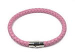 Lavender braided unisex round leather cord bracelet on sale, 6mm