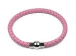 Lavender unisex braided round leather cord bracelet on sale, 6mm