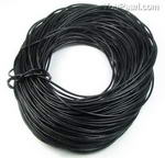 Black leather cord wholesale, sold per 10 feet, 2.0mm