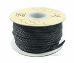 Black braided silk cord onsale, sold per 20 meters spool, 3.0mm