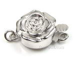 Sterling silver 12mm single strand flower pearl clasps whole sale
