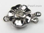 Sterling silver 12mm single strand flower pearl clasps on sale