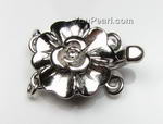 Sterling silver 12mm double strand flower pearl clasps wholesale