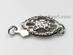 Filigree fishhook clasp of 925 silver on sale
