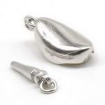 Quality push in closure, rhodium plated sterling silver clasp buy bulk, 22mm