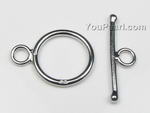 Toggle clasp, smooth round 12.5mm, sterling silver on sale