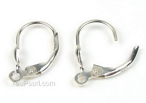 Euro wire, lever-back ear hooks with loop on sale, Gauge 21 - pearl jewelry  wholesale