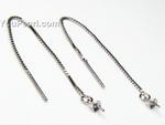 Wholesale ear thread, ear threader with closed loop, sterling silver