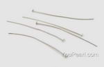 Head pin, 35mm, sterling silver findings buy online, sold per pkg of 10