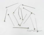 Ball head pin, 15mm, 925 silver findings buy online, sold per pkg of 10