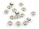 Sterling silver bead wholesale, 5mm roundel, sold per pkg of 10