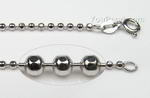 Sterling silver chain, faceted round bead for sale online, 2.0mm, 18 inches