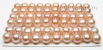 9-10mm pink button freshwater pearls wholesale, AA