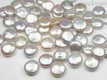 12-15mm white coin pearl, jewelry making supplies for sale, AA+, 10pcs