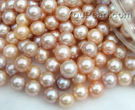 1139-FP 6 x 7-8mm Beautiful Lustrous Lilac Pink Colored Oval/Rice Freshwater Pearl Beads Genuine Cultured Pearls Designer's Pearls Beads