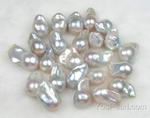 13-15mm white baroque freshwater nucleated fireball pearl wholesale