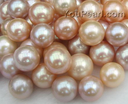 Natural 11-12mm Round Genuine Freshwater Pearl Beads For Jewelry Making 15" 