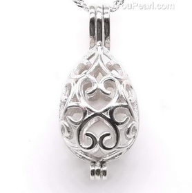 Cage Pendants For Pearls 925 Sterling Silver 