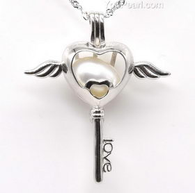 Key To My Heart Locket 925 Pure Sterling Silver Cage for Any Gem