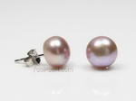 7-8mm lavender freshwater pearl stud earrings wholesale
