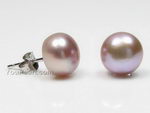 9-10mm lavender freshwater sterling silver pearl stud earrings on sale