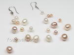 8-9mm multicolor potato illusion pearl earrings wholesale