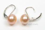 8-9mm sterling silver pink pearl leverback earrings buy bulk