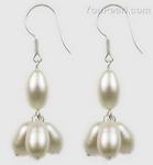 Freshwater pearl earring for sale online, sterling silver, 6-7mm
