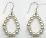 Drop earrings discount sale, white freshwater pearls, sterling silver