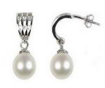 925 silver freshwater pearl bridal stud earrings online sale, 7-8mm
