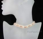 Multi color fresh water pearl choker necklace on sale, 7-8mm