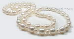 Opera, rope length freshwater rice & button pearl necklace wholesale