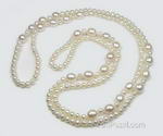 White cultured freshwater pearl opera rope necklace for sale online
