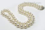 White round freshwater pearl necklace wholesale, AAA 6-7mm