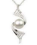 Sterling silver freshwater pearl pendant, factory direct sale, 10-11mm