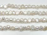 5-6mm white small nugget freshwater pearl strands on sale