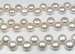 6.5-7mm white cultured fresh water button pearl on sale